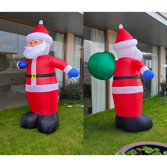 🆕8FT Christmas Inflatables Santa with Gift Bag Built-in LED Outdoor Decoration - Picture 11 of 11